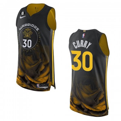 Golden State Warriors #30 Stephen Curry Nike Black 2022-23 Authentic Jersey - City Edition Men's